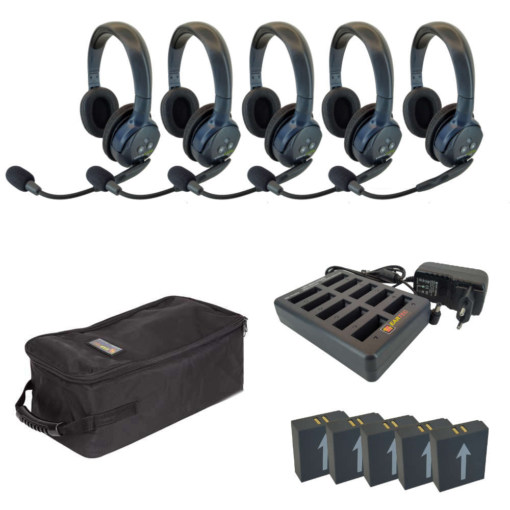 EARTEC Wireless Intercom UltraLITE Dual 5 HeadSets UL5D HD