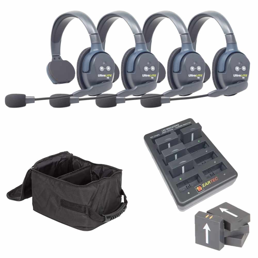 Eartec Ultralite ワイアレスインカム 4set EARTEC UL4S-HD wireless intercom for 4 people