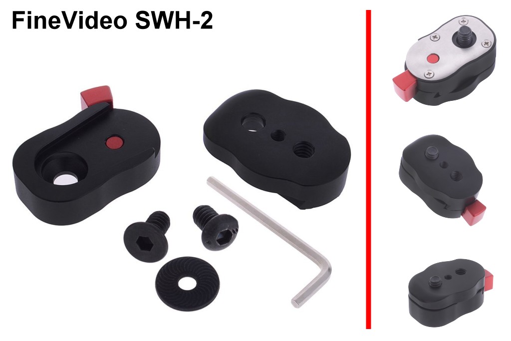 FineVideo mini Schnellwechsel Halterung SWH 2 für Monitore und Kopflicht