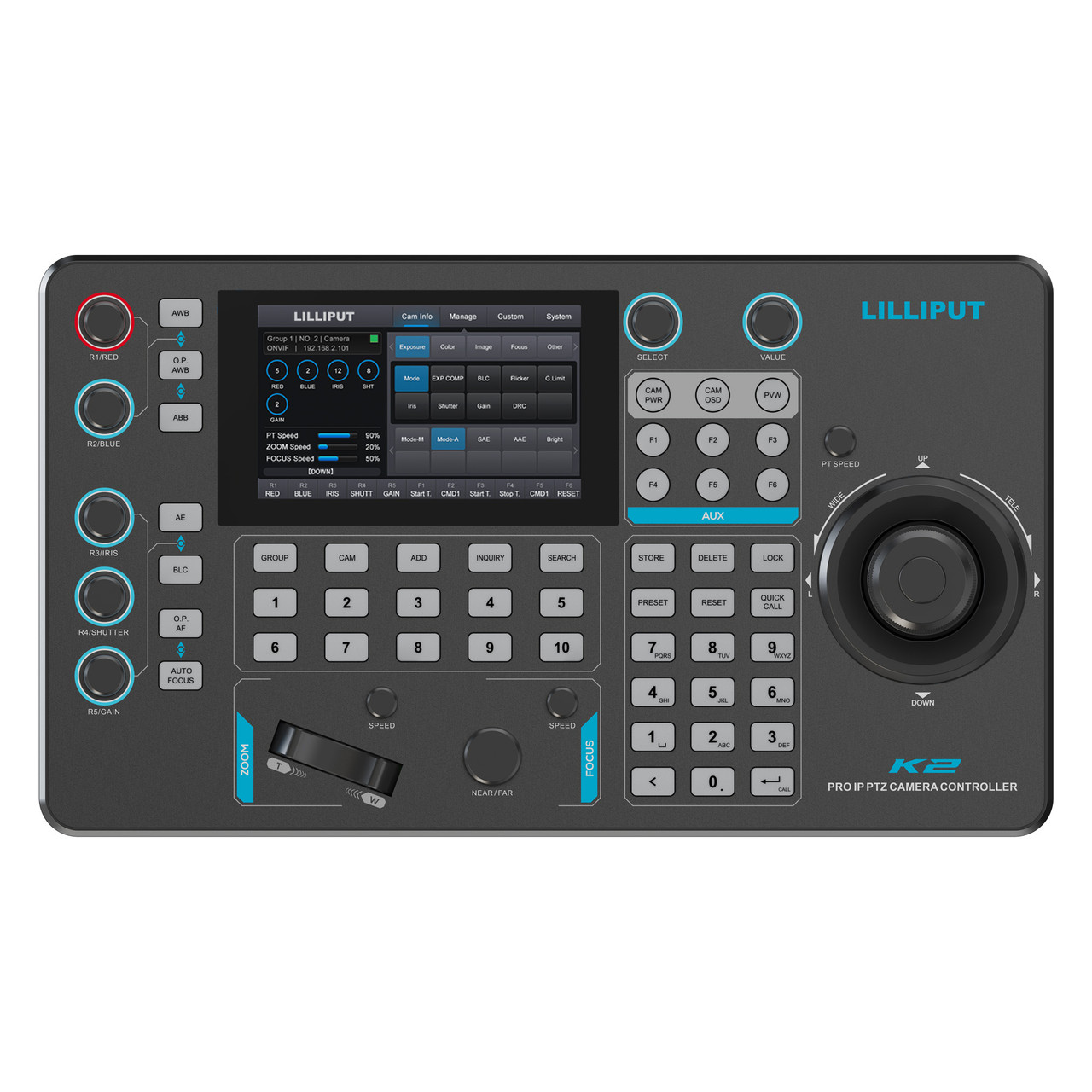 Bild Lilliput K2 PTZ-Controller mit 5-Zoll-Touchscreen
