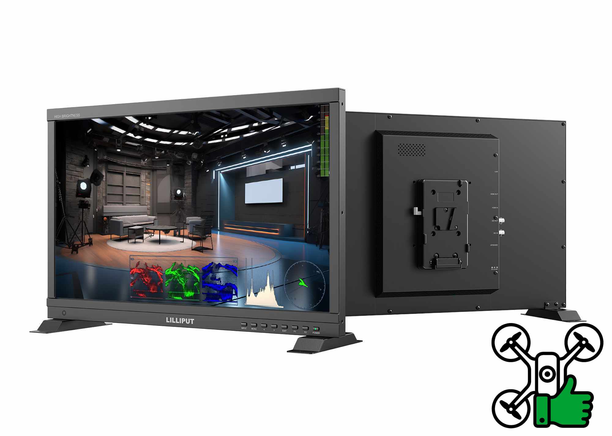 Bild Lilliput PVM220S-H 21,5 Zoll Broadcast Monitor 1000 cd/m²