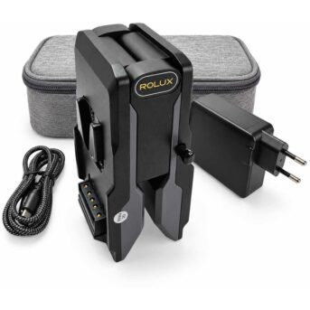 Rolux Powerfold1 – Faltbares V-Mount Doppelladegerät mit USB-C - Produktbild 2