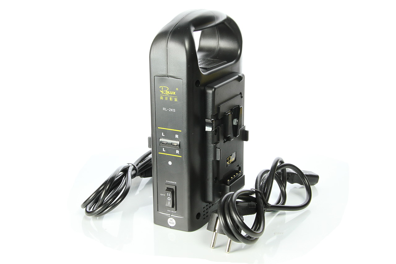 image 2 Kanal Ladegerät für V Mount Akkus Rolux RL 2KS