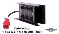 LED-WALL Stromverteiler CEE32 - 6 x Neutrik TRUE1 - 6  Sicherungen