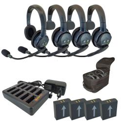EARTEC Wireless Intercom UltraLITE HD Mix für 4 Personen HeadSets UL431-HD(alt)