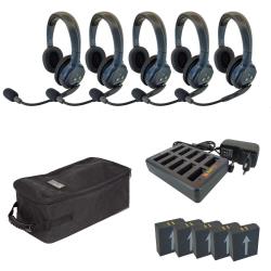 EARTEC Wireless Intercom UltraLITE HD Double für 5 Personen HeadSets UL5D-HD(alt)