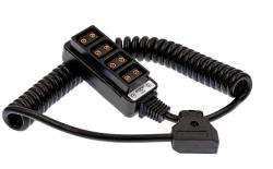 Powertap D TAP Splitter Verteiler 1 auf 4 mit Spiralkabel