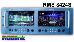 RGBLink RMS 8424S LCD Rack Monitor 2 x 8 Zoll HD