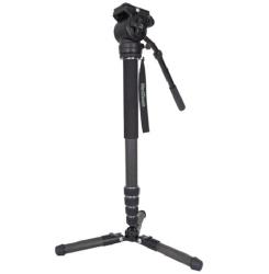 VariZoom CHICKENFOOT-HEAD Einbeinstativ Kohlefaser mit Videokopf