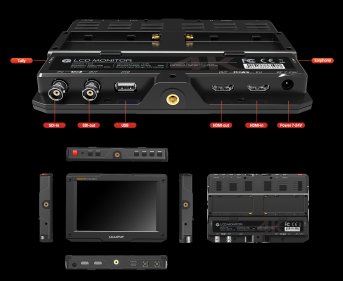 Lilliput H7S - 7 Zoll 4K High Brightness HDMI SDI Monitor – 13 Ef 23291