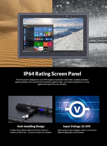 Lilliput TK1560/T 15,6" Touch Monitor 1000 Nits IP64 - Produktbild 3 Lilliput TK1560/T 15,6" Touch Monitor 1000 Nits IP64 - Produktbild 3