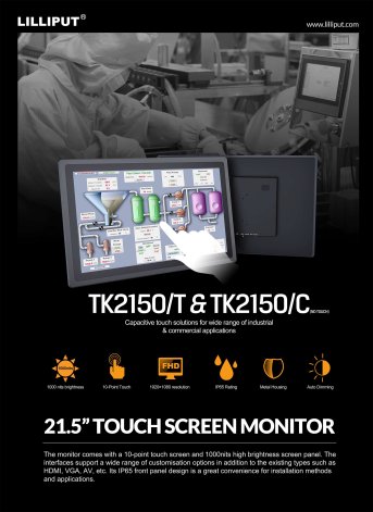 Lilliput TK2150/T 21,5" Industrie-Touchmonitor IP65 - Produktbild 1 Lilliput TK2150/T 21,5" Industrie-Touchmonitor IP65 - Produktbild 1