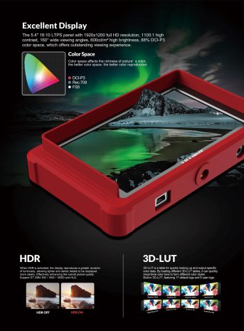 Lilliput FS5 On-Camera Monitor 5,4" HDMI 2.0 & SDI - Produktbild 2