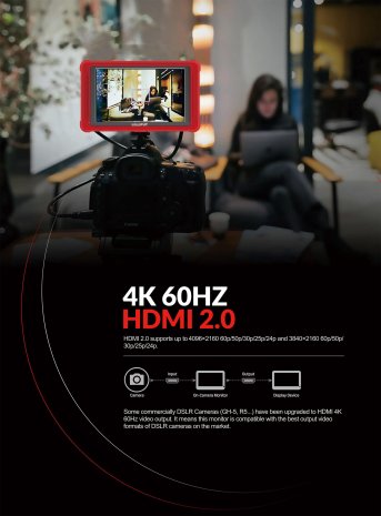 Lilliput FS5 On-Camera Monitor 5,4" HDMI 2.0 & SDI - Produktbild 4