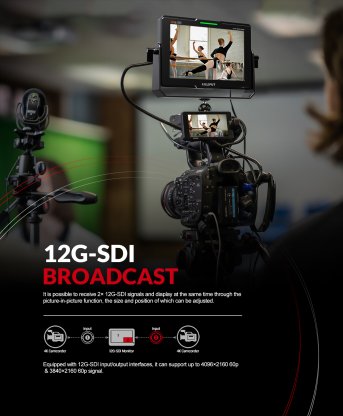 LILLIPUT Q7-12G – 7" On-Camera Monitor mit 12G-SDI – 7 Inch 12 G SDI Monitor