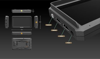 Lilliput A5 – 5 Zoll On-Camera Monitor mit 4K HDMI – C 370296 E