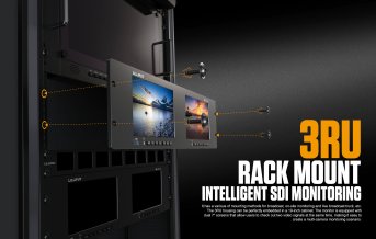 Lilliput RM-7026-12G Doppel 7 Zoll Rackmount High Brightness – Dual 7 Inch 12 G SDI 3 RU Rackmount Monitor 5
