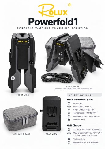 ROLUX Powerfold1 portable dual VMount charger – Rolux Powerfold 1 Overview English ROLUX Powerfold1 portable dual VMount charger – Rolux Powerfold 1 Overview English