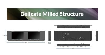 Lilliput RM-7029S Doppel 7 Zoll 4K Rackmount Monitorbrücke – SDI Rack Mount Monitor