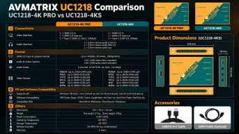 AVMatrix UC1218-4KS 4K HDMI zu USB 3.0 Capture Box – Uc 12184 Ks K Pro Comparison AVMatrix UC1218-4KS 4K HDMI zu USB 3.0 Capture Box – Uc 12184 Ks K Pro Comparison